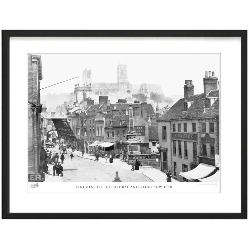 Lincoln, The Cathedral And Stonebow 1890 - Single Picture Frame Print, 48.4cm H x 63.6cm W x 2.3cm D