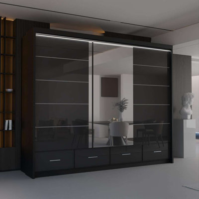 Bahos 3 Door Manufactured Wood Wardrobe