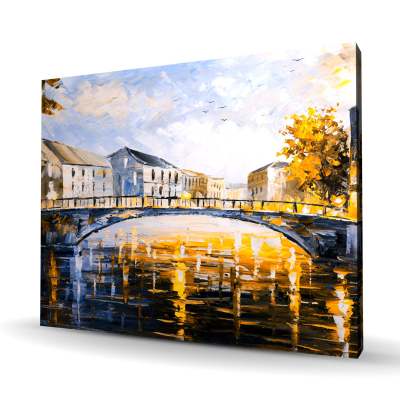 Bridge by a Sunny Day - Toile bleue pour chambre à coucher