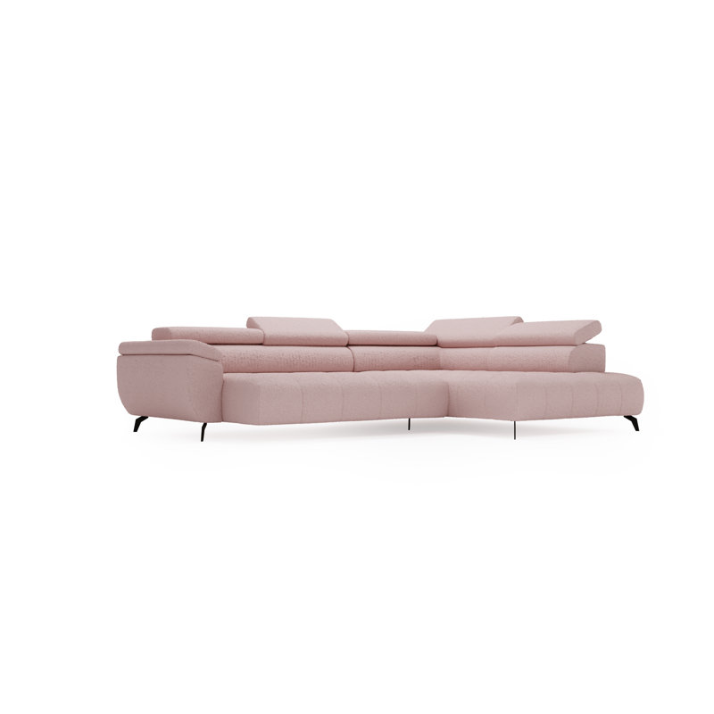 Temecia 3 Seater Corner Sofa , Left Hand Facing, Pink