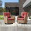 Swivel and sliding wicker patio chairs-2119223130-2119223131