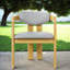 Chaises de salle à manger Lb, ensemble moderne rembourré en bois d'acacia pour patio