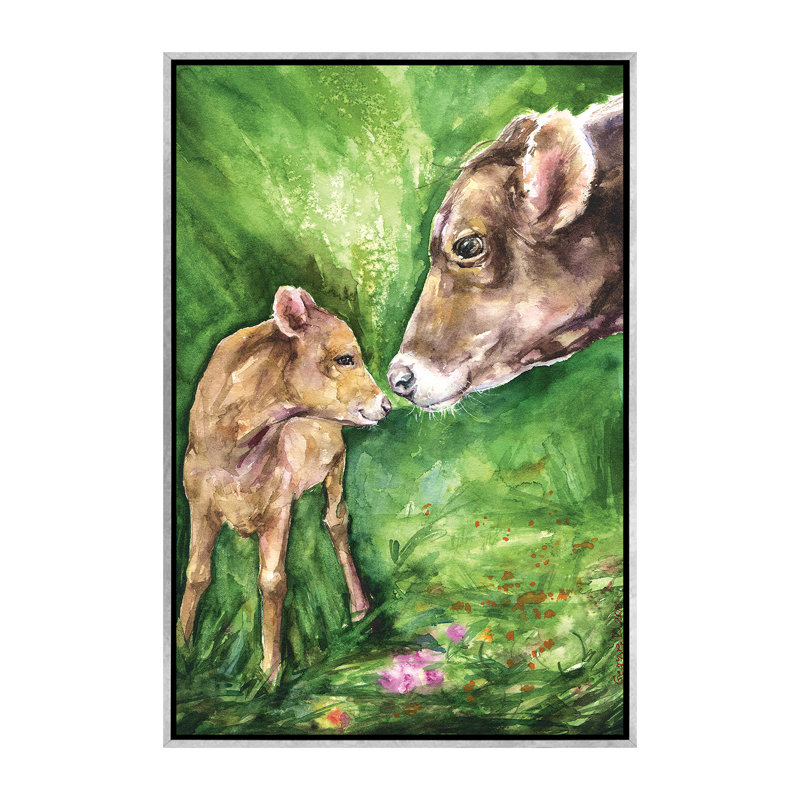 Animals, 60" H x 40" W x 1.5" D, Silver Framed Canvas