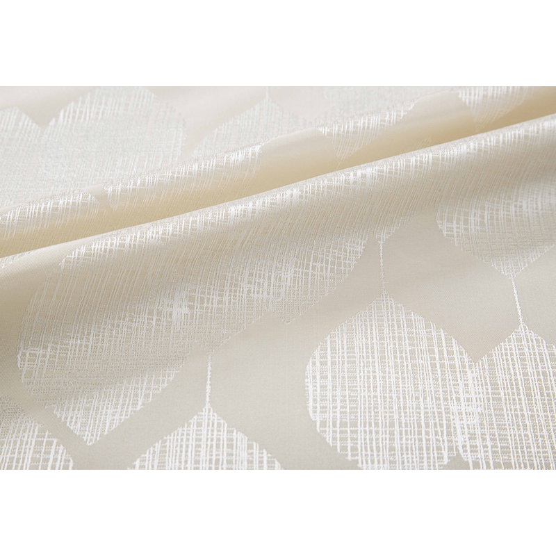 Galston Silk Room Darkening Pencil Pleat Door Curtain Panel, 114cm W x 214cm L, Cream