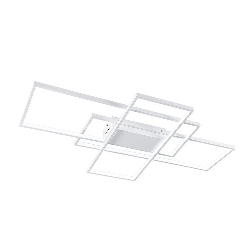 Raffa 3-Light LED Semi Flush Mount, White, 10cm H x 90cm W x 60cm D