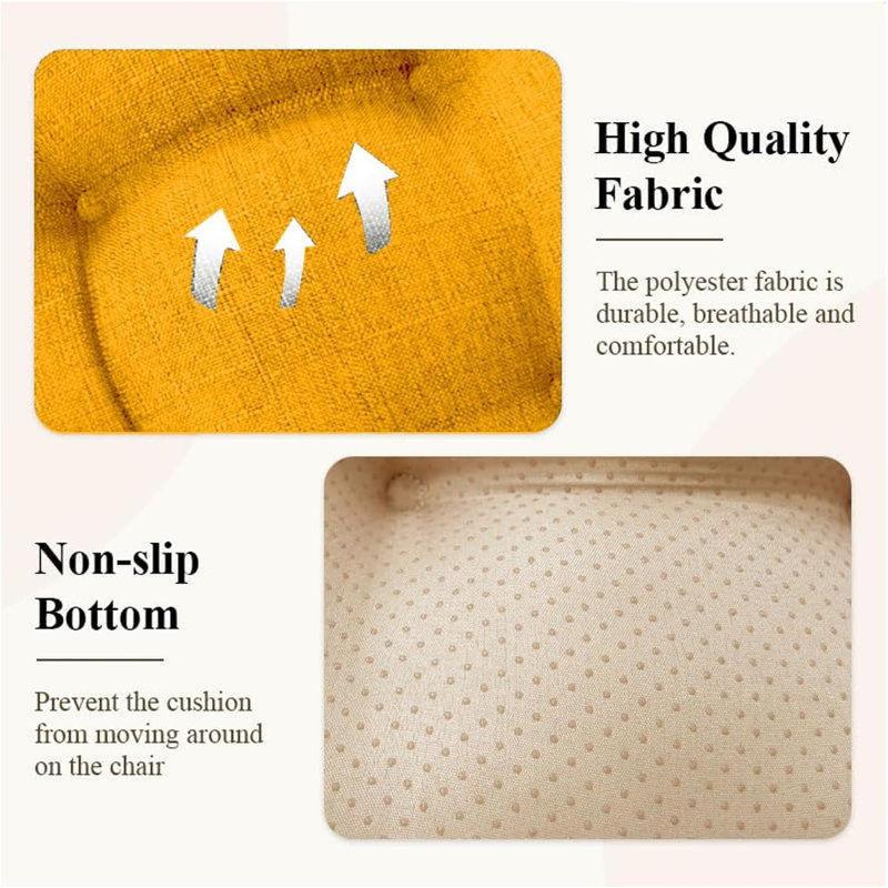 Casabella Chair pads, Dining Chairs Cushion  4 Pc Cushions, Yellow