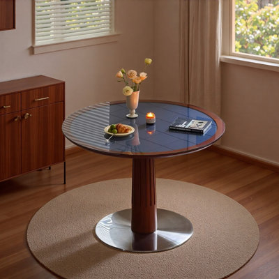 Table ronde contrastante de 41,33 po