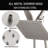 All Metal Shower Faucet Set, Square Shower Head， Handheld Shower Head，Hose-125322436