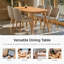 Table de salle à manger rectangulaire moderne pour 6, tables de cuisine de ferme avec pieds fuselés en bois