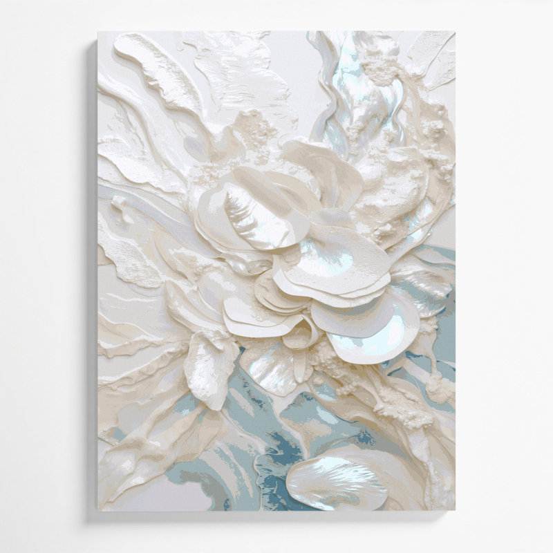 Aquarelle sur toile grise abstraite, H 20 po x l 30 po