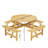 8-Person Outdoor Round Picnic Table Set With 4 Built-In Benches & Umbrella Hole - Perfect For Garden, Backyard, Porch & Patio