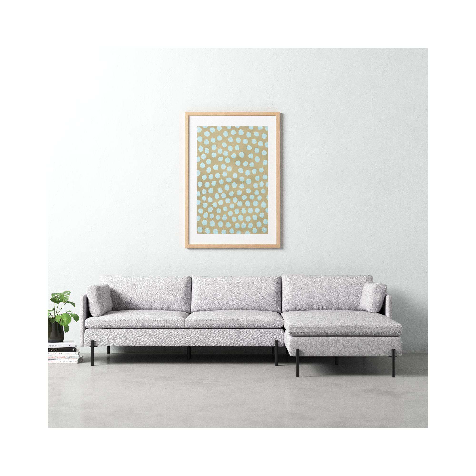Cloud On Khaki by Michela Sorrentino, 50" H x 35" W x 1.25" D, Brown