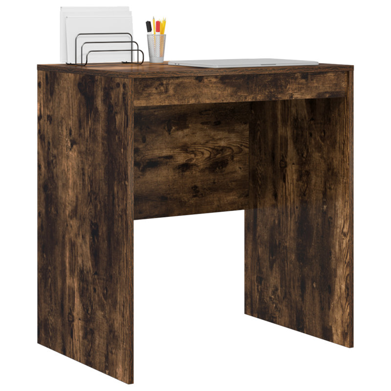 Writing Desk Particle Board 76 Cm, 76cm H x 70cm W x 50cm D, Smoked Oak
