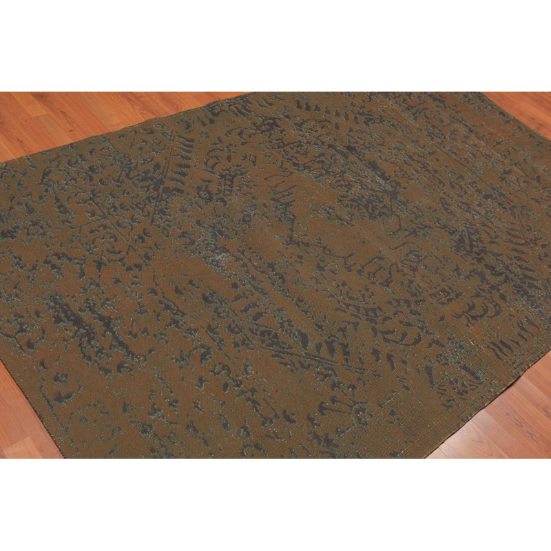 Tapis brun en coton crocheté Hillier