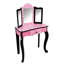 Ensemble de coiffeuse en bois Teamsis pour enfants avec miroir à trois volets, tiroir de rangement, tabouret assorti et table de maquillage pour enfants de 3 ans et plus-1028327168
