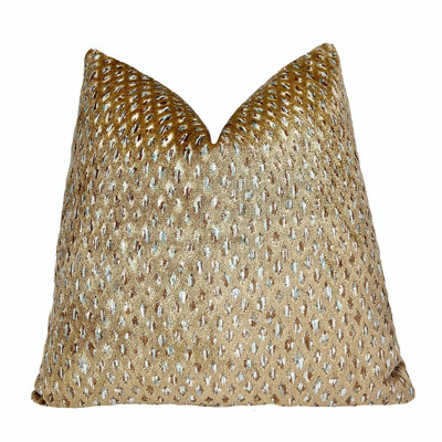 Gilded Sand Velvet Throw Pillow Cover
