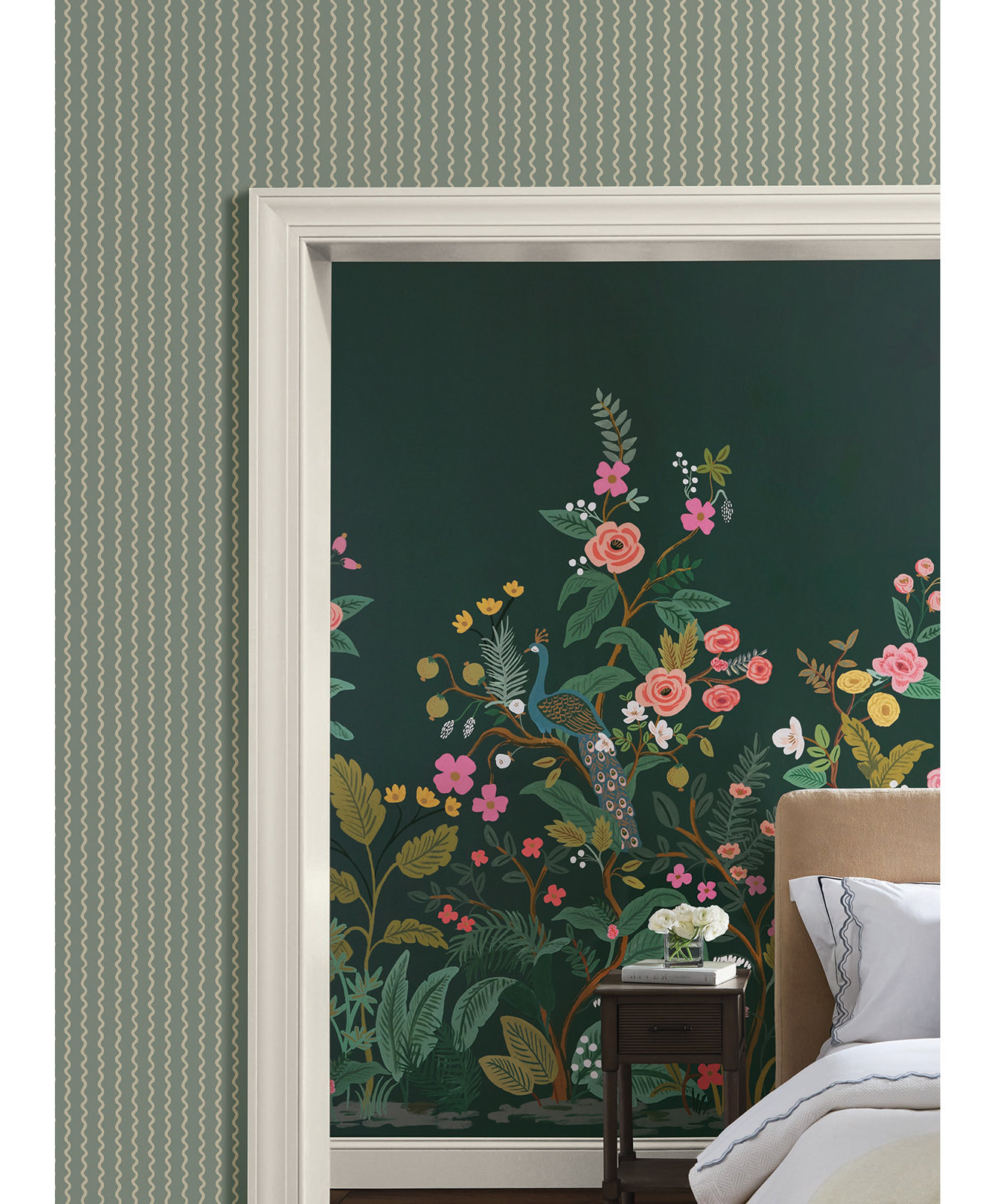 Rickrack Wallpaper Double Roll, Moss