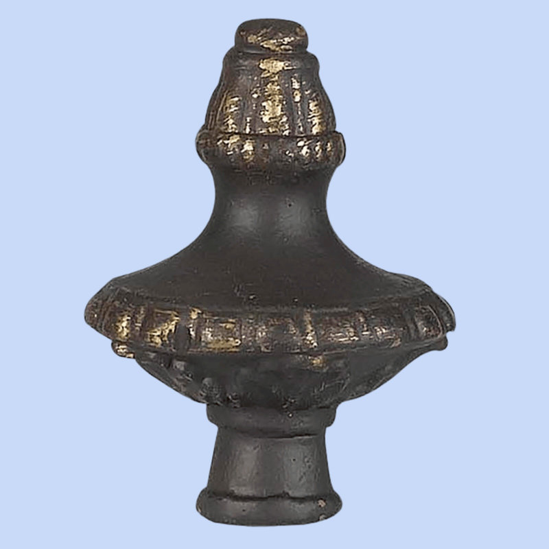 Embout classique en métal moulé bronze foncé de 6 cm (2,38 po) pour harpe de lampe de taille standard