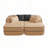 Teddy Fabric Double Chaises Sofa,No Assembly-14955522