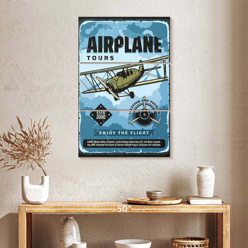 Mehar Airplane Tours, 32" H x 20" W