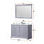 Classic Single Bath Vanity with Carrara Marble Top and Mirror-766233522