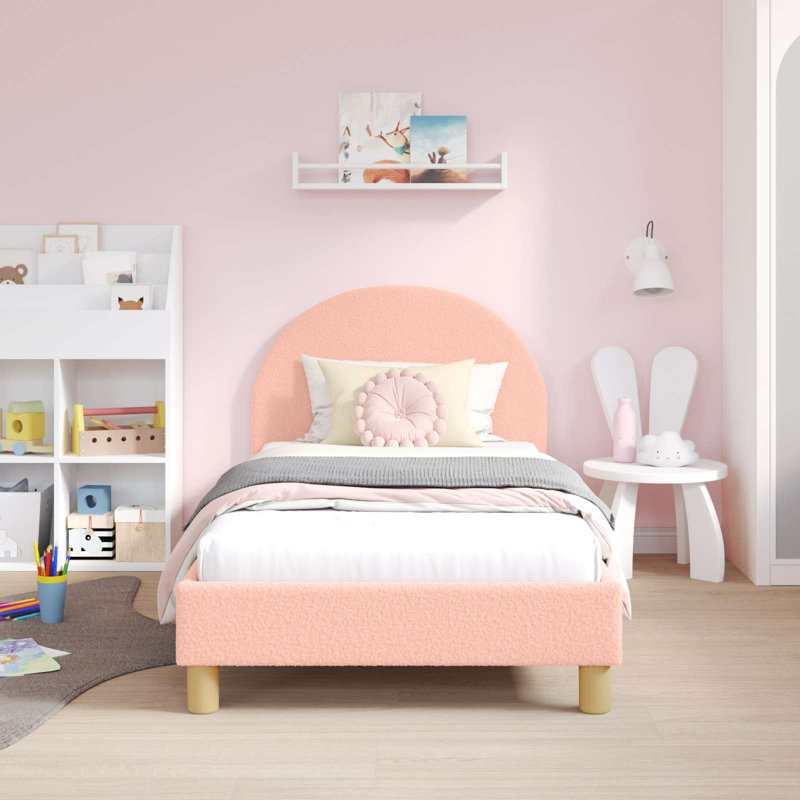 Bed Frame, European Toddler (80 x 160cm), Pink