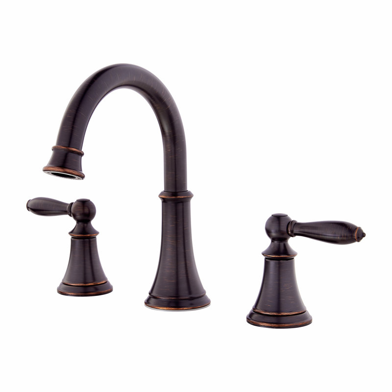Robinet de salle de bain à large entraxe avec bonde Courant, Bronze toscan