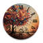 Horloge murale en bois massif Pearlena-507526065