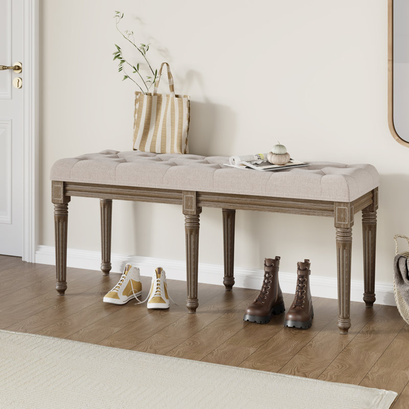 Banc en bois Mundubbera, H 18,5 po x l 48,3 po x P 16,93 po