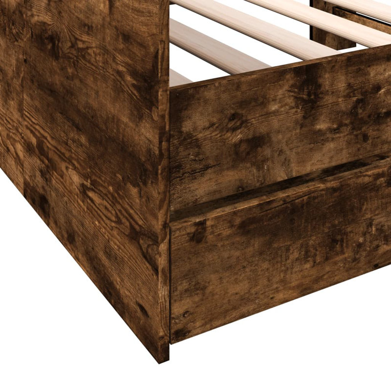 Patrocinio Daybed With Drawers, Small Single (2'6), Smoked Oak