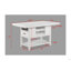 Ensemble de table de salle à manger à hauteur de comptoir, table rectangulaire avec rangement, 4 chaises rembourrées et 1 banc