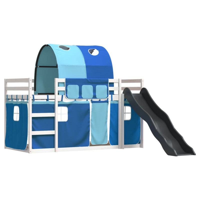 Pocono Bunk Bed with Trundle Bed, 80 x 200 cm, Blue, White