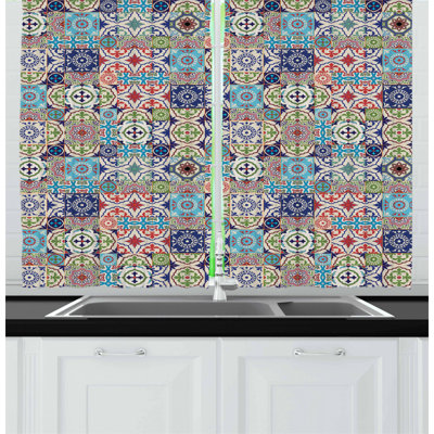 Floral Tailored Kitchen Curtain