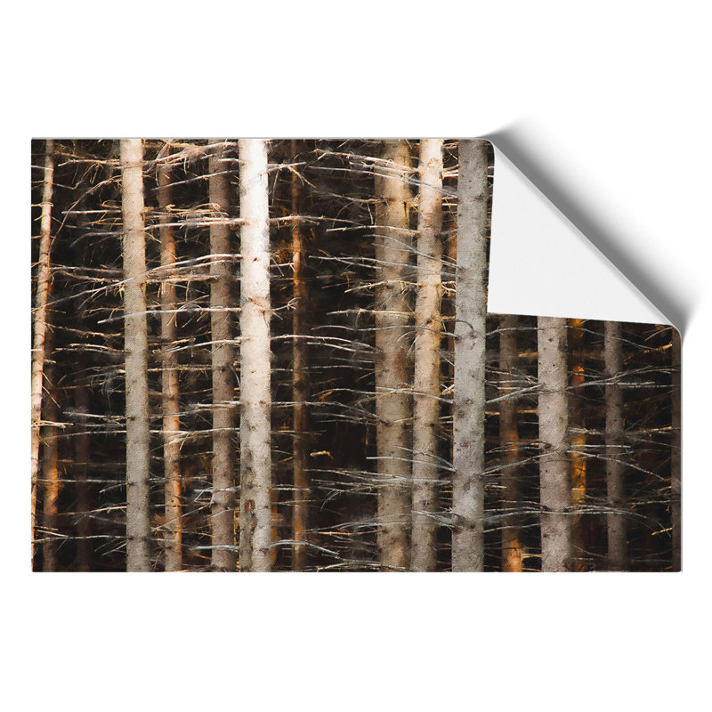 Bare Trees Painting - Frameless Print, 21cm H x 30cm W x 0.1cm D
