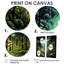 Forêt, forêt enchantée, pointillisme II, ensemble d'art mural forêt-114718327-114718333-114718334