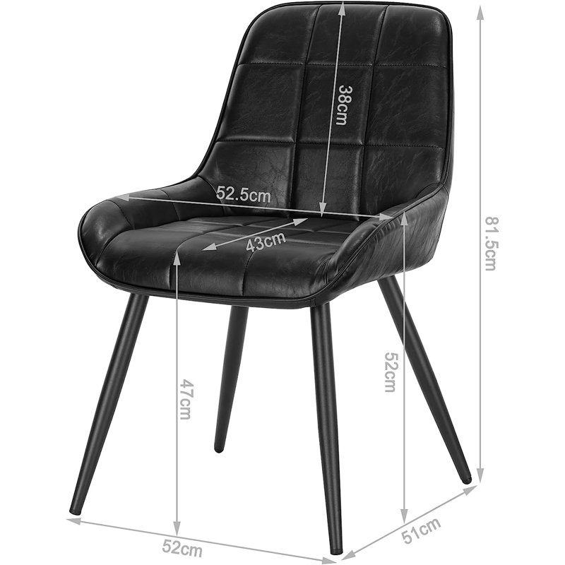 Hausmann Armchair, 2, Black