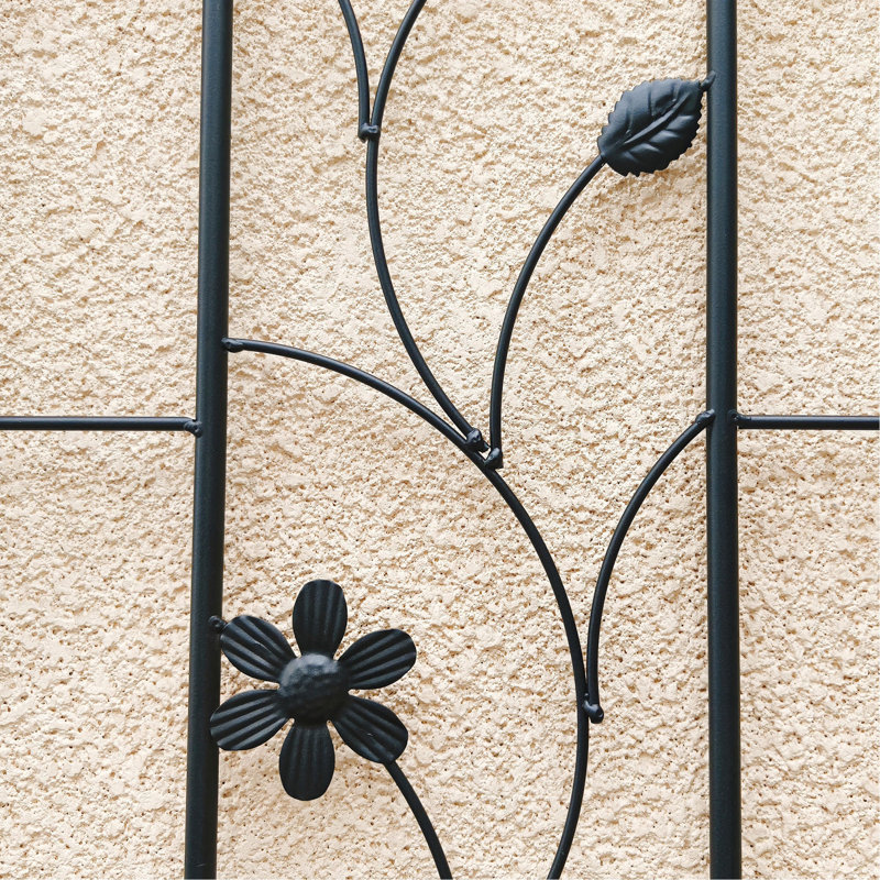Ensemble de 2 treillis de jardin en métal 86,7 po x 19,7 po antirouille pour plantes grimpantes