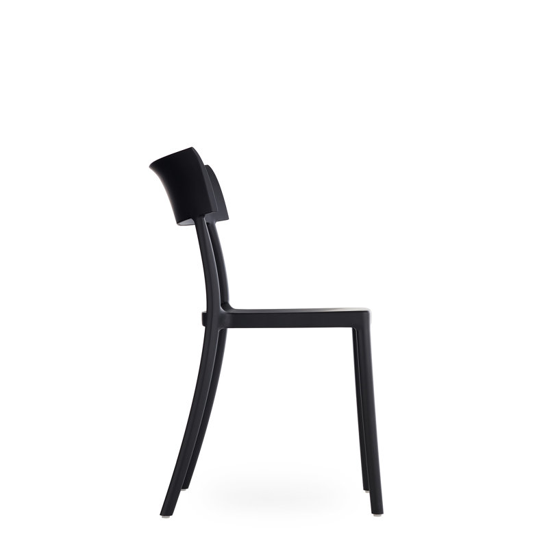 Catwalk Outdoor Dining Side Chair, Black