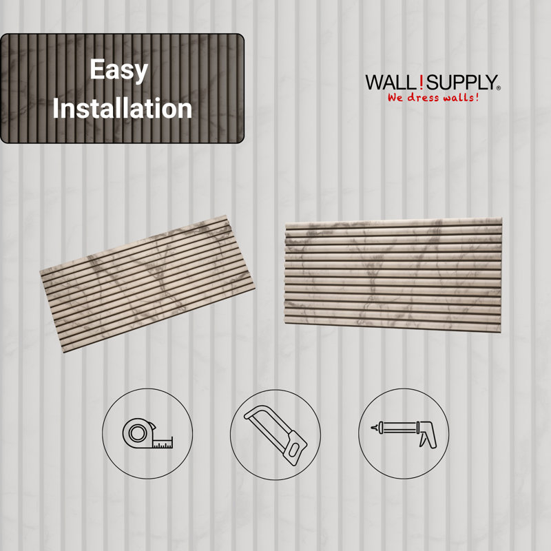 UltraLight 3D White Marble Foam Wall Panels Set