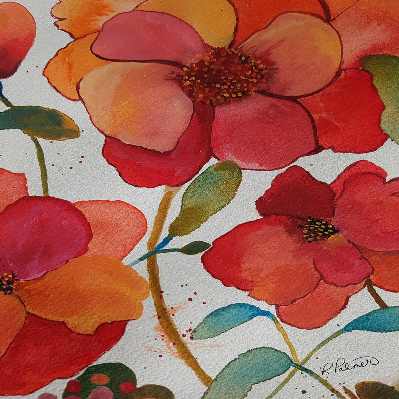Ensemble de housse de couette en microfibre DiaNoche par Ruth Palmer - rose orange floral 2