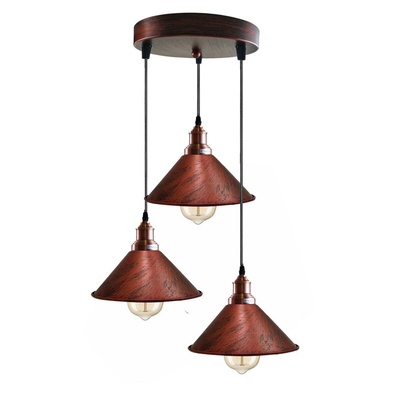 Vanita 3 - Light Pendant, Rustic Red