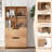 51” 4-Cube Bookcase with 2 Drawers, 5-Tier Tall Freestanding Bookshelf for Study Natural-67514922