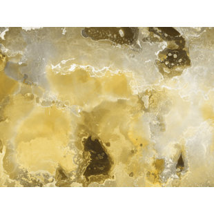 Yellow Quartz Rock Wrapped Canvas Print