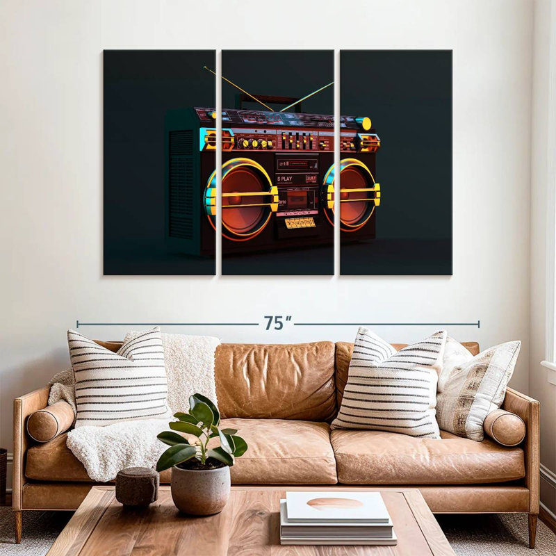 Abarca Modern Boombox, 42" H x 65" W
