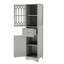 Armoire de salle de bain haute, armoire de rangement autoportante avec tiroir et porte en acrylique, armoire de rangement de salle de bain pour la maison-743366824