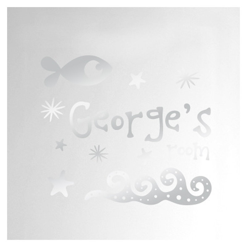 Nautical & Beach Wall Decal, Shiny Silver