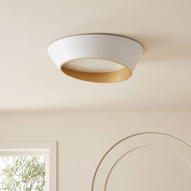 Ackman Thalliard Steel Flush Mount, 4.75" H x 19.75" W x 19.75" D