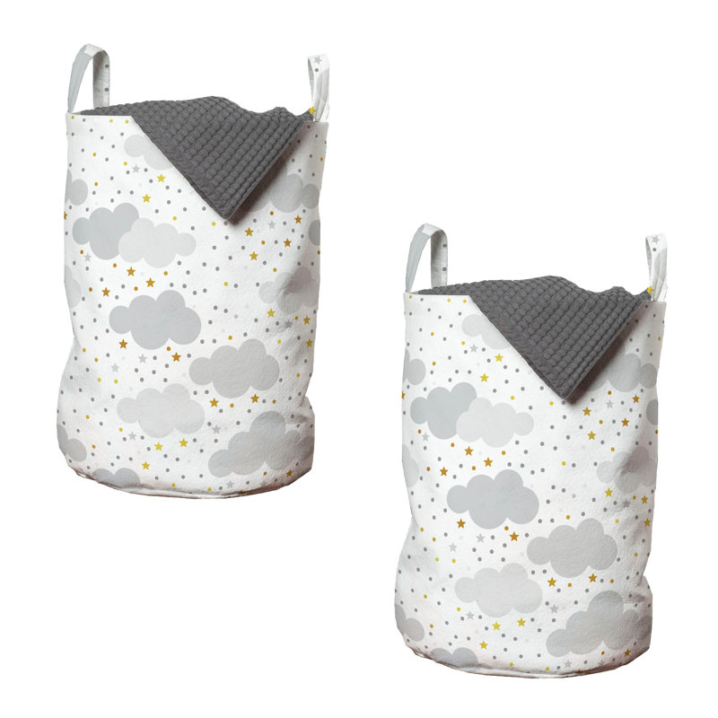 Ensemble de 2 sacs à linge Ebern Designs Clouds Dreamy Sky
