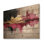 Expressionnisme de fusion rose foncé I - impression sur bois néo-expressionniste - sur bois de pin naturel