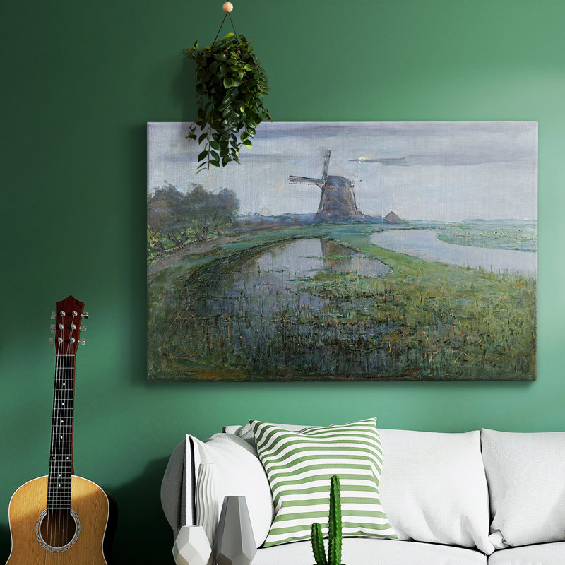 Paysage rétro - Lxxx sur toile, H 25 po x l 37 po
